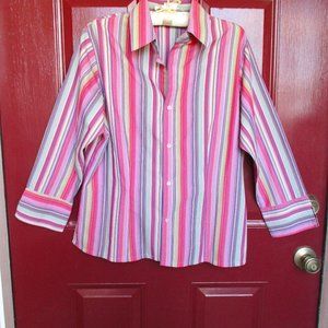 Craig Taylor Shirt XL Muticolor Vertical Stripes